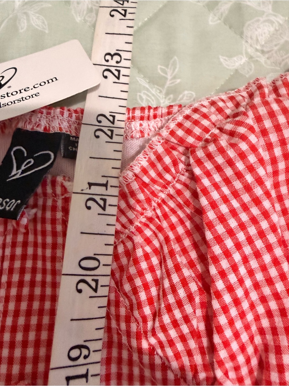 Windsor Cutest Picnic Gingham A-Line Eyelet Mini Dress in small - Picture 8 of 11